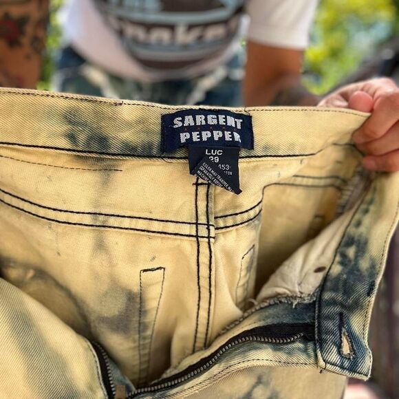 Vintage 90’s Sargent Pepper high waisted jeans /bleached jeans / 29 - Picture 4 of 12